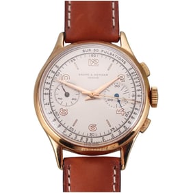 Vintage Baume & Mercier Gold Filled Steel Chronograph Watch