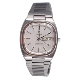 1970s Omega Seamaster Steel Day Date Automatic Watch