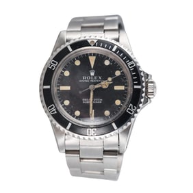 Rolex Submariner Black Steel Watch 5513