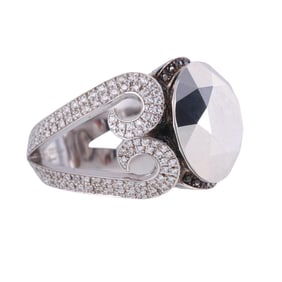 Chopard Black Diamond 18k Gold Cocktail Ring