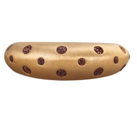 CIT Italy 14k Gold Pyrite Bangle Bracelet