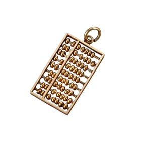 Vintage 14k Gold Abacus Charm Pendant