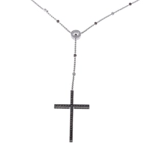 Chopard Happy Diamonds Gold Fancy Diamond Cross Pendant Necklace