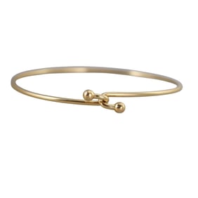 Tiffany & Co 18k Gold Hook & Eye Bangle Bracelet