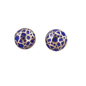 Tiffany & Co Paloma Picasso 18k Gold Enamel Marrakech Stud Earrings