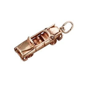 Vintage 14k Gold Car Charm Pendant