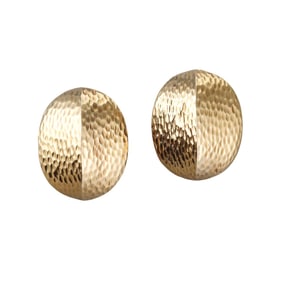 18k Gold Textured Finish Earrings