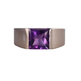 Cartier Tank 18k Gold Amethyst Ring