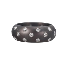 Titanium Diamond Band Ring