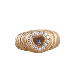 Chopard Happy Hearts 18k Gold Diamond Ring