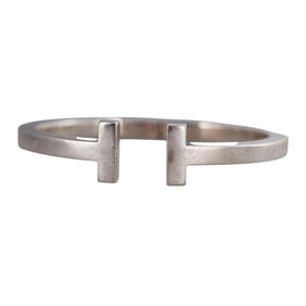 Tiffany & Co Silver T Square Bangle Bracelet
