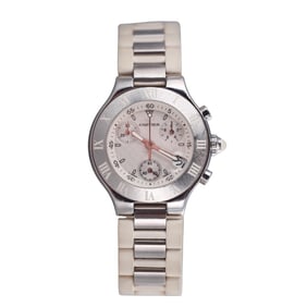 Cartier Chronoscaph 21 Steel Chronograph Watch 2996