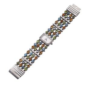 Corum Vintage Diamond MOP Gemstone Ladies Watch Bracelet
