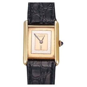 Must de Cartier Trinity Dial Vermeil Tank Watch 6183973