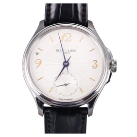 Rare Rolf Lang Dresden Canaletto Guilloche Dial Steel Watch