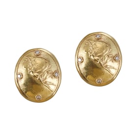 Seidengang Athena 18k Gold Diamond Earrings