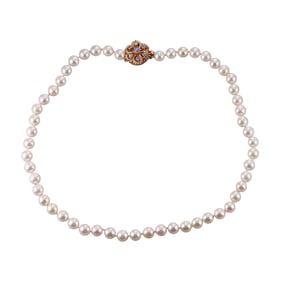 14k Gold Pearl Opal Necklace