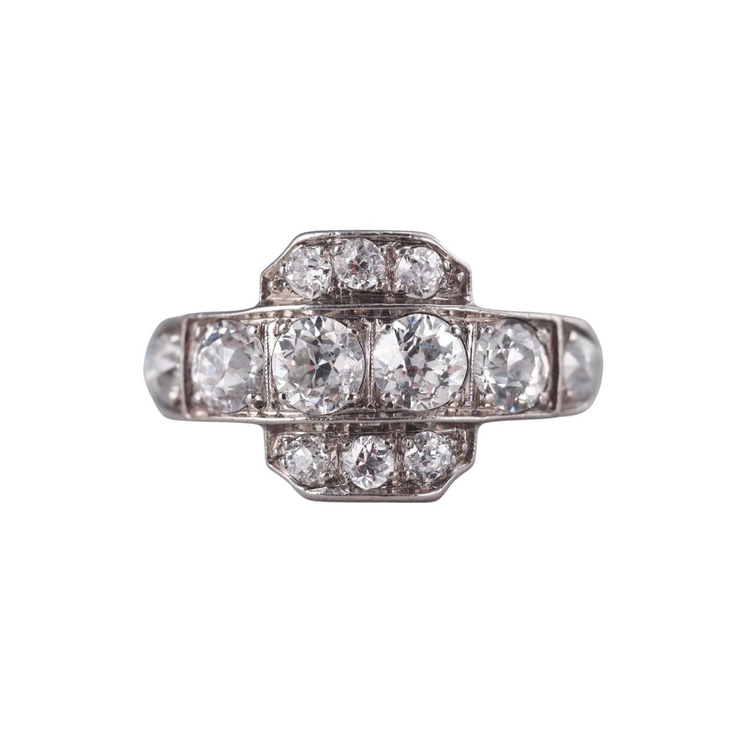 Art Deco Platinum Diamond Ring (1 of 4)