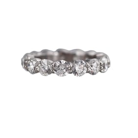 4.16ctw Diamond Platinum Eternity Wedding Band Ring