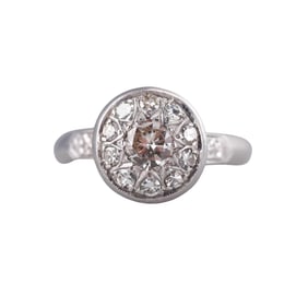 Mid Century 14k Gold Diamond Ring