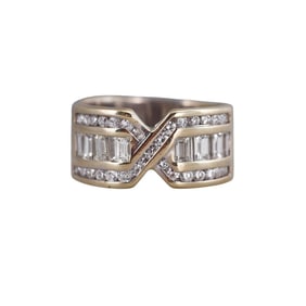 14k Gold Diamond Band Ring
