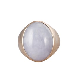 14k Gold Jade Ring