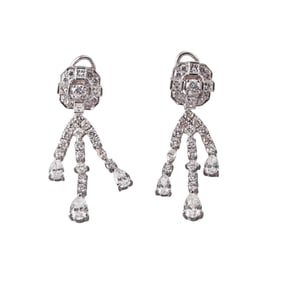 18k Gold Diamond Night & Day Earrings