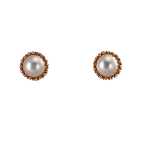 Tiffany & Co 18k Gold Pearl Earrings