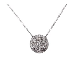 Kallati White Gold Diamond Pendant Necklace