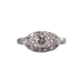 Art Deco Platinum Diamond Ring