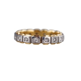 Platinum 18k Gold Diamond Eternity Wedding Band Ring