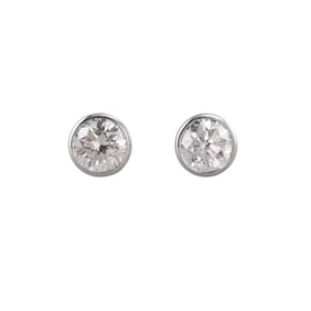 2.10ctw Diamond White Gold Stud Earrings