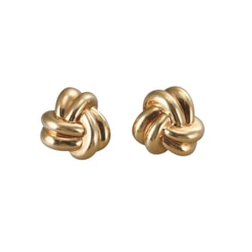 Van Cleef & Arpels 1980s 18k Gold Knot Earrings