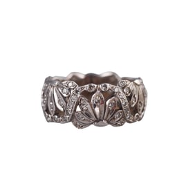 Mid Century 14k Gold Diamond Eternity Band Ring