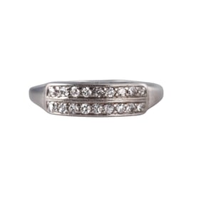 Mid Century 14k Gold Diamond Ring