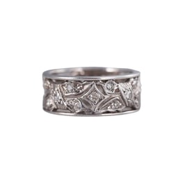 Mid Century Platinum Diamond Eternity Band Ring