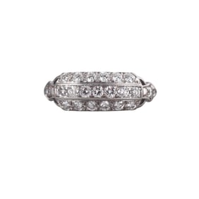 Mid Century Platinum Diamond Ring
