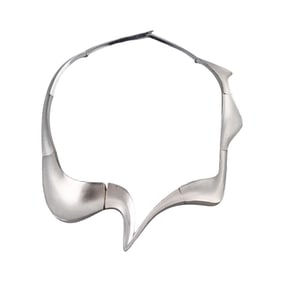 Weckstrom Lapponia 1970s Modernist Sterling Silver Necklace