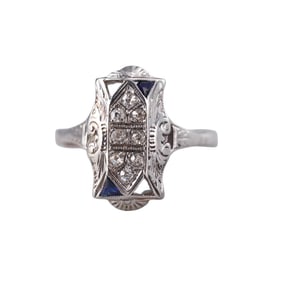 Art Deco 14k Gold Diamond Ring