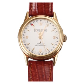 Movado 18K Gold Calendomatic Triple Calendar Watch 40.B1.880