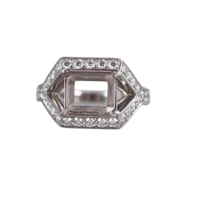 Tiffany & Co Platinum Diamond Ring Setting Mounting
