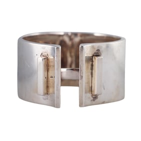 Tiffany & Co Rare Sterling Silver T Bar Hinged Cuff Bracelet