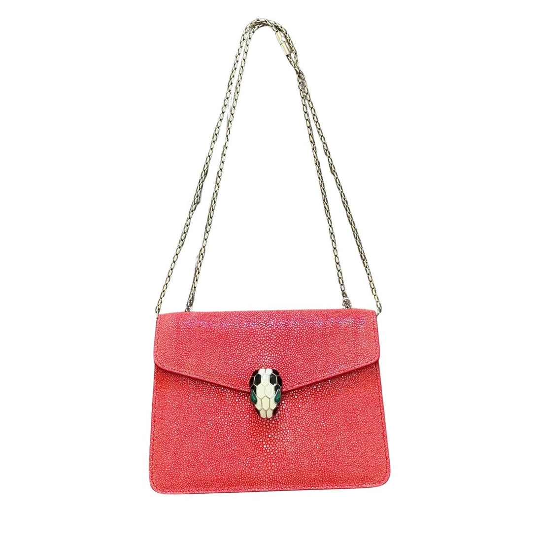 Bvlgari Bulgari Serpenti Tasche Red Shoulder Handbag Bag (1 of 4)