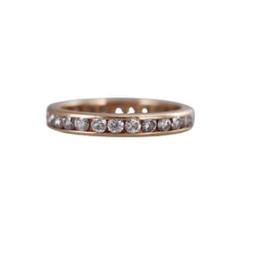 14k Gold Diamond Eternity Wedding Band Ring
