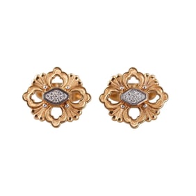 Buccellati 18k Gold Diamond Cufflinks
