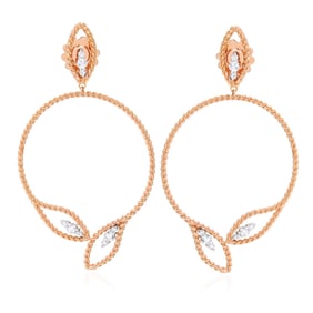 Roberto Coin Byzantine Barocco Gold Diamond Drop Earrings