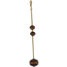 Georg Jensen Runa Gold Tiger's Eye Pendant