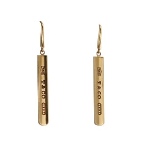 Tiffany & Co 1837 18k Gold Bar Earrings