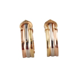 Cartier Trinity 18k Tri Color Gold Earrings