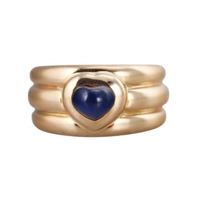 Chopard Heart Sapphire Gold Band Ring